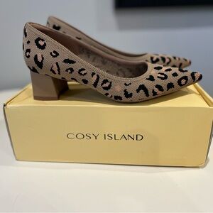 Cosy Island Tan Leopard Print Heels